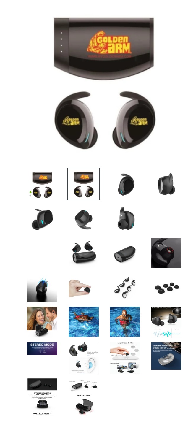 Golden Arm TWS Earbuds, Golden Arm Bluetooth Headset, Golden Arm Wireless Bluetooth Headset, ES60 TWS Earbuds, ES60 Bluetooth Headset,