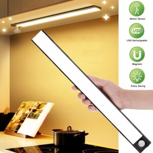 PIR Motion Sensor LED Night Light, USB Rechargeable Dimmable Night Lamp, Bedroom Kitchen Cabinet Light, Wireless Closet Light,