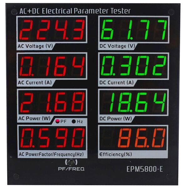 ZHURUI EPM5800-E( tri-color ) AC220v/DC300v/10A power meter/ watt meter/voltmeter/ test Power Supply/Driver/efficiency