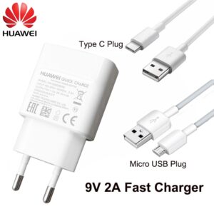 Huawei 9V 2A EU Charger QC 2.0 Quick Charge Micro USB Type C Cable For Mate 7 8 S 10 Lite Nova 3i P8 9 10 Lite Honor 8 9 Lite
