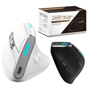 F-36 Ergonomic Vertical Mouse 2.4G BT1 BT2 Wireless Right Left Hand Computer Gaming Mice Optical USB Mice for Computer Laptop