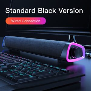 Souncbar 4D Computer Speaker Bar Stereo Sound Subwoofer Bluetooth For Laptop Notebook PC Music Player New Wired LoudSpeaker Hot Sale Good