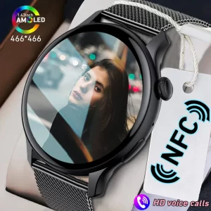 1.43 Inch AMOLED Screen Smart Watch Women Screen Always Show Voice Assistant IP68 Waterproof 2023 Bluetooth Call Smartwatch Men