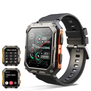 2023 New C20 Pro Smart Watch Voice Assistant BT Wireless Call Business Outdoor Sports IP68 Waterproof Wristwatch For Android iOS