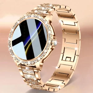 ChiBear Fashion Women Smart Watch True Blood Oxygen 1.32Inch 360*360 HD Screen Diamond Bracelet Bluetooth Call Smartwatch Ladies