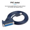 1.2m USB To DB25 Female Port Printer Cable Converter LPT Cable 25 Pin Laptop PC To Printer Connecting Wire Compatible System - Image 6