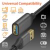 3.0 USB Extension Cable Male To Female For PC TV PS4 Computer Laptop Extender USB To USB Cable 3m Extension 5Gbps Data Transmit - Image 2