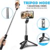 COMPUTERUSB Selfie Stick Tripod with Wireless Remote, Mini Extendable 4 in 1 Selfie Stick - 360° Rotation Phone Stand Holder - Image 2
