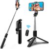 COMPUTERUSB Selfie Stick Tripod with Wireless Remote, Mini Extendable 4 in 1 Selfie Stick - 360° Rotation Phone Stand Holder