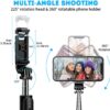 COMPUTERUSB Selfie Stick Tripod with Wireless Remote, Mini Extendable 4 in 1 Selfie Stick - 360° Rotation Phone Stand Holder - Image 5