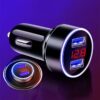 4.8A 5V Car Chargers 2 Ports Fast Charging For Samsung Huawei iphone 11 8 Plus Universal Aluminum Dual USB Car-charger Adapter - Image 5