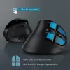 Bluetooth Vertical Wireless Mouse for Tablet Laptop Notebok Rechargeable USB Wireless Mouse Ergonomics Right Hand - Image 4