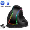 Delux M618Plus RGB Ergonomic Vertical Mouse 6 Buttons 4000 DPI Optical Computer Mouse With Removable Palm Rest For PC Laptop
