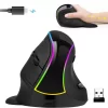 Delux M618Plus RGB Ergonomic Vertical Mouse 6 Buttons 4000 DPI Optical Computer Mouse With Removable Palm Rest For PC Laptop - Image 6