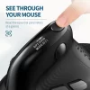 Delux M618XSD Seeker Ergonomic Vertical Mouse with OLED Screen 4000DPI Rechargeable 1000mA Removable Back Cover For Computer - Image 2