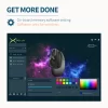 Delux M618XSD Seeker Ergonomic Vertical Mouse with OLED Screen 4000DPI Rechargeable 1000mA Removable Back Cover For Computer - Image 4