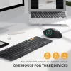 Ergonomic Vertical Wireless Trackball Mouse for Compute Laptop PC Office Rechargeable RGB Rollerball Mice with 3 Adjustable DPI - Image 2