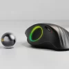 Ergonomic Vertical Wireless Trackball Mouse for Compute Laptop PC Office Rechargeable RGB Rollerball Mice with 3 Adjustable DPI