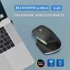 Wireless Mouse Bluetooth 2.4G Tri-mode Mouse Mute Mice Ergonomic Gaming Mouse USB-C Rechargeable 5 DPI For Laptop PC Notebook - Image 6