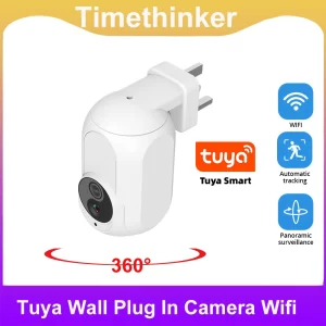 Tuya Wall Plug In Camera Wifi 360° 1080P Surveillance Home Security Protection Night Vision LED Lamp Light IP Cameras