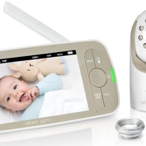 Baby Monitor with Interchangeable Lenses Baby Monitor with Night Vision 5-Inch Screen Baby Monitor