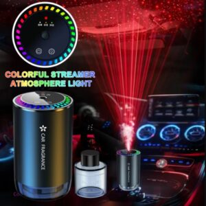 Smart Car Air Freshener Rechargeable Aroma Diffuser 5 Levels of Adjustable Intelligent Diffuser Pickup Light Starry Sky Summit